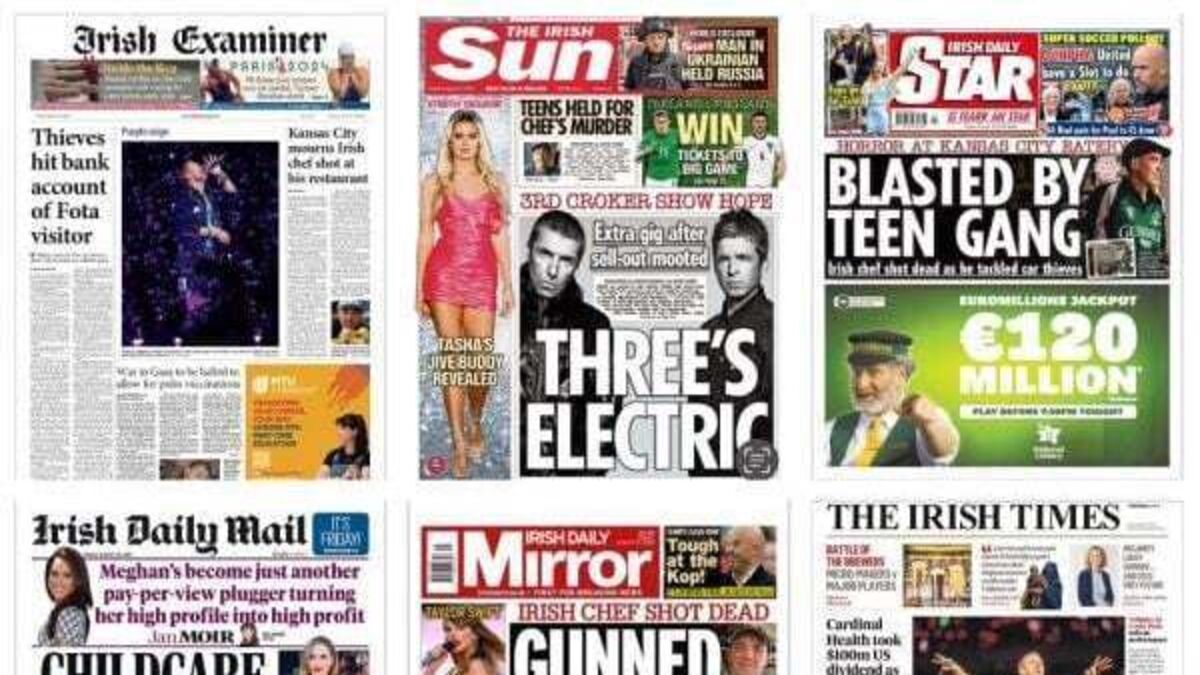 What the papers say: Friday's front pages