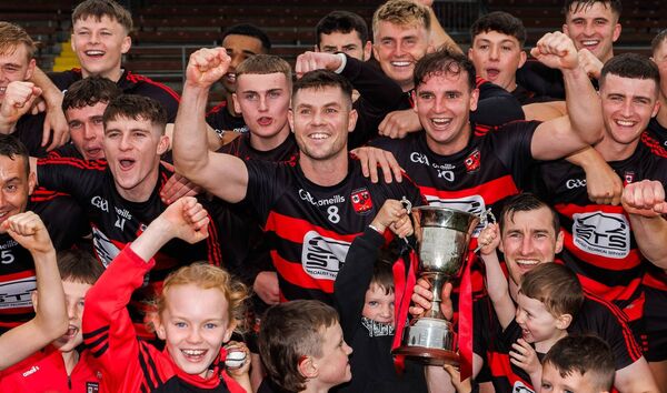 Ballygunner celebrate victory over Abbeyside.
