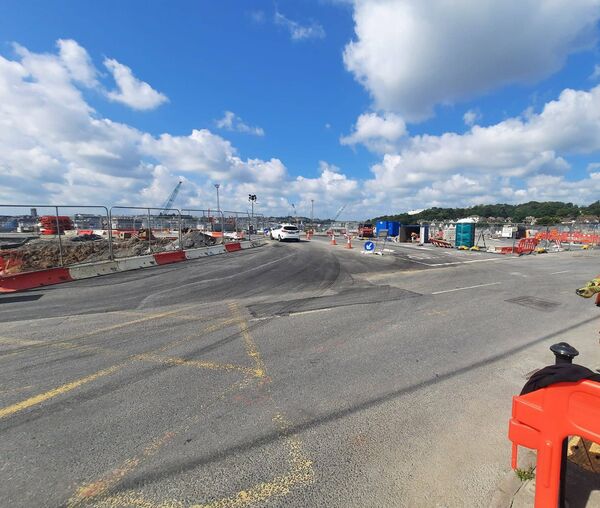 Current traffic management at Abbey Road in Ferrybank. Current traffic management at Abbey Road in Ferrybank.