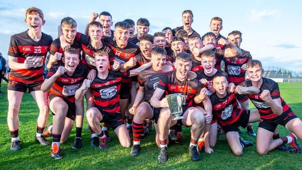 Ballygunner players celebrate with the cup after they defeated Roanmore in their Co. Minor Hurling Final Ballygunner players celebrate with the cup after they defeated Roanmore in their Co. Minor Hurling Final