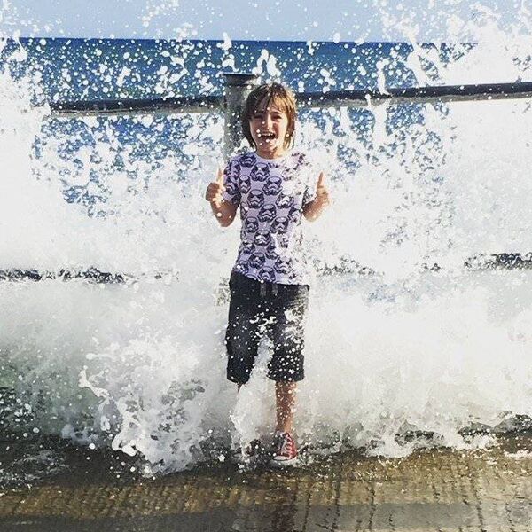 Having a splash on Tramore slip by Barry Nikki.