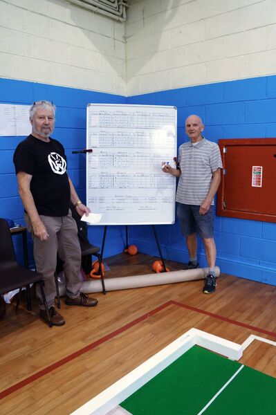 Pictured at the indoor bowls tournament.