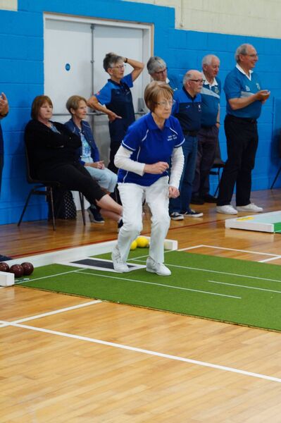 Pictured at the indoor bowls tournament.