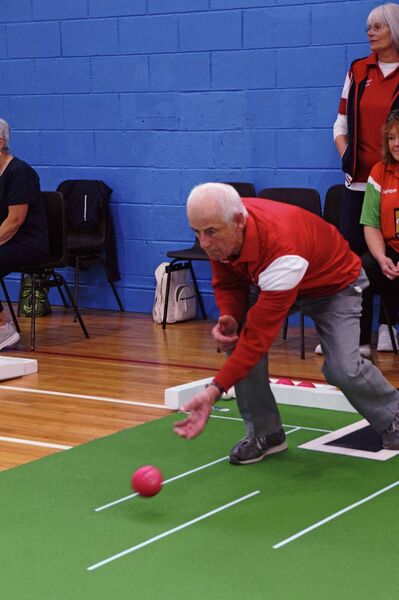 Pictured at the indoor bowls tournament.