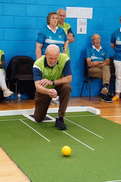Pictured at the indoor bowls tournament.