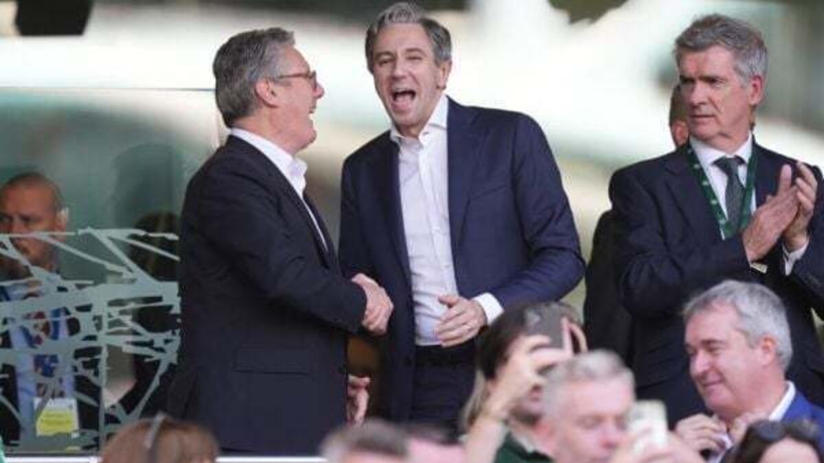 Harris and Starmer attend Ireland v England at Aviva Stadium