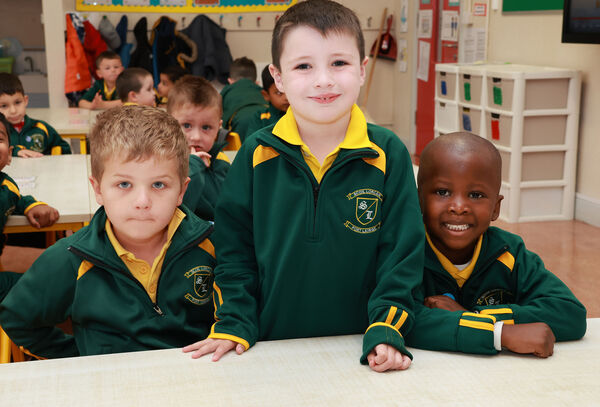 James, Luke and Siya, who started school at Scoil Lorcain. James, Luke and Siya, who started school at Scoil Lorcain.