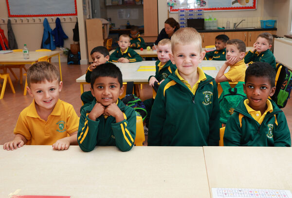 Ari, Jaick, Aron and Rami, who started school at Scoil Lorcain. Ari, Jaick, Aron and Rami, who started school at Scoil Lorcain.