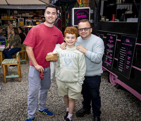  Evan O'Hanlon, Taylor Hayes And Richie Hayes, at the Waterford Harvest Festival. Photo: Joe Evans