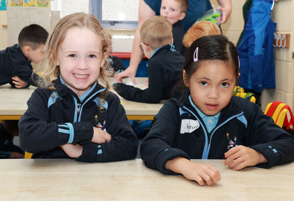  Scarlet and Catherine, who started school at St. Paul's.