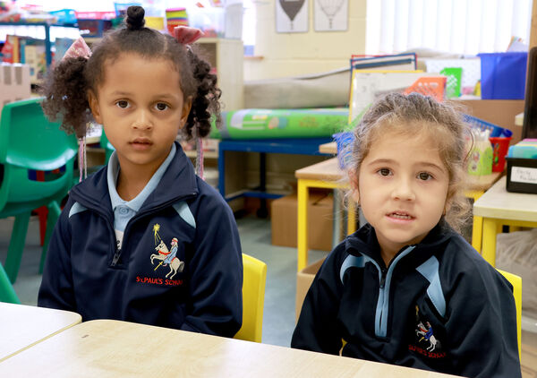  Katrielle and Nazaneen, who started school at St. Paul's.