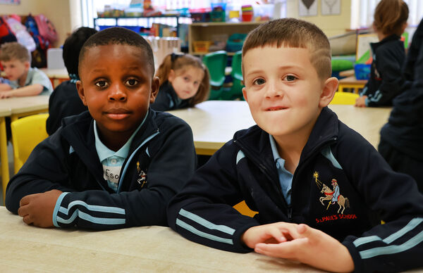  Esosa and Jaydyn, who started school at St. Paul's.