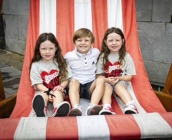 Della, Remi and Alvey, at the Waterford Harvest Festival. Photo: Joe Evans Della, Remi and Alvey, at the Waterford Harvest Festival. Photo: Joe Evans