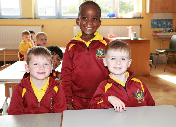  Lee, Michael and Liam, who started school at St. Declans. Photo: Joe Evans