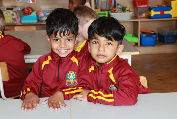  David and Ryan, who started school at St. Declans. Photo: Joe Evans