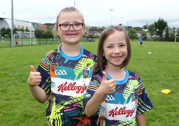 Thumbs up from Kate Wade and Alice Garcia at the recent Ferrybank GAA Cúl camp.