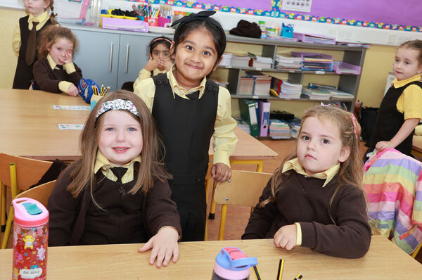 Willow, Maheen and Hailey, who started school at St. John of God. Willow, Maheen and Hailey, who started school at St. John of God.