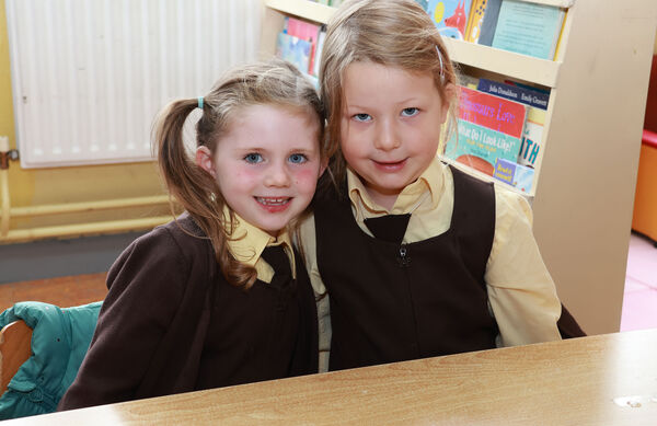 Sophia and Mary Kate, who started school at St. John of God. Sophia and Mary Kate, who started school at St. John of God.