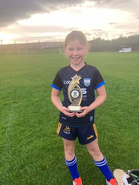 One of the extremely talented underage camogie players from Portlaw