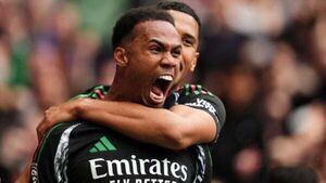 Gabriel header earns depleted Arsenal derby victory at Tottenham