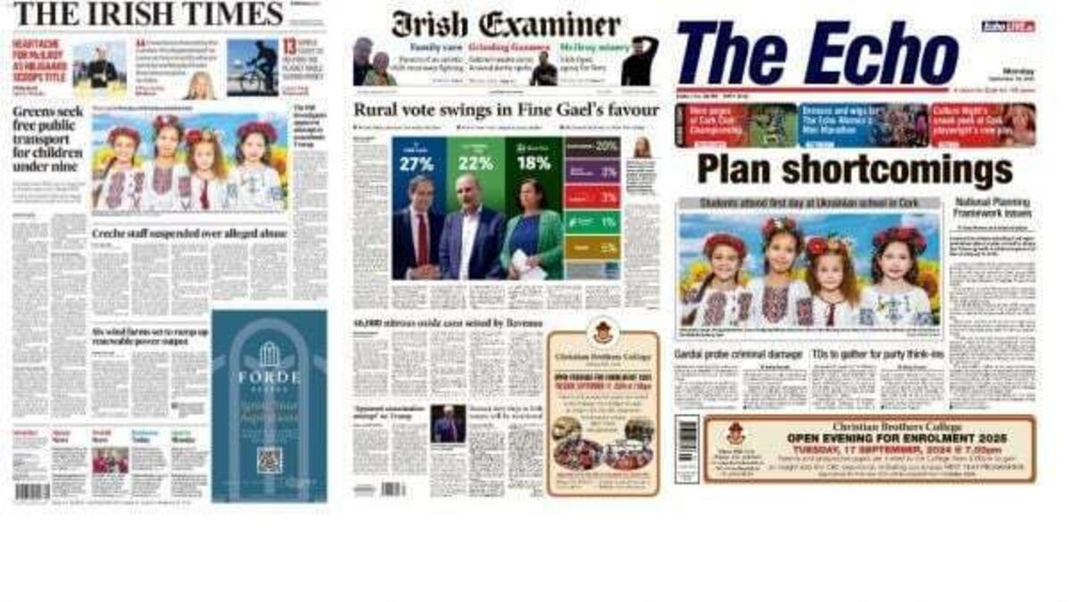 What the papers say: Monday's front pages
