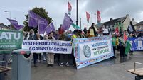Concerned Waterford locals face off far right with counter-protest near city centre