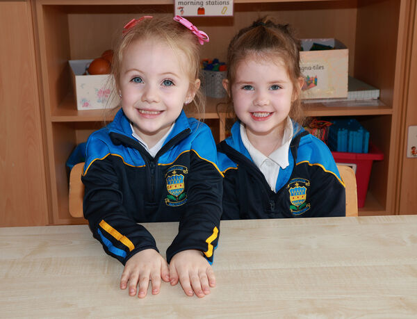  Kenzie and Grace, who started school at the Presentation Primary.