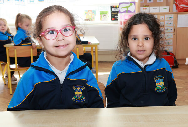  Layan and Rebecca, who started school at the Presentation Primary. 