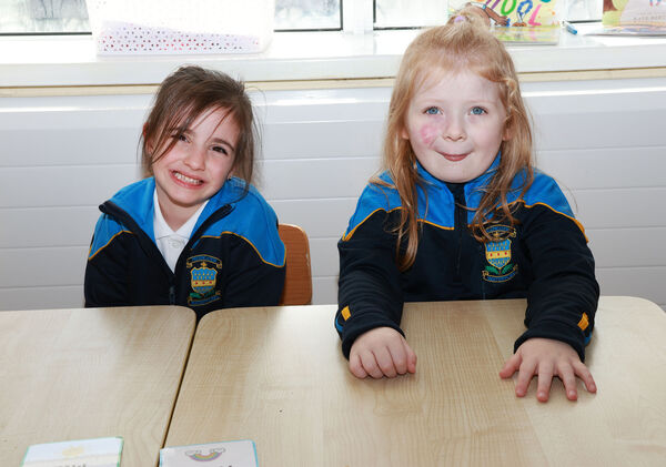  Mia and Adele, who started school at the Presentation Primary. 