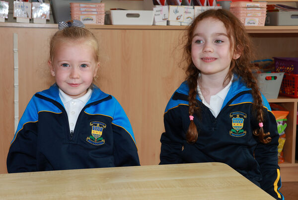  Jess and Abby-Rose, who started school at the Presentation Primary. 