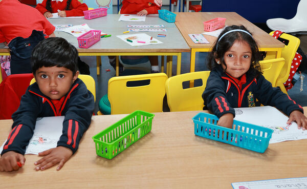  Shawrya and Eshana, who started school at St. Ursula's. Photo: Joe Evans