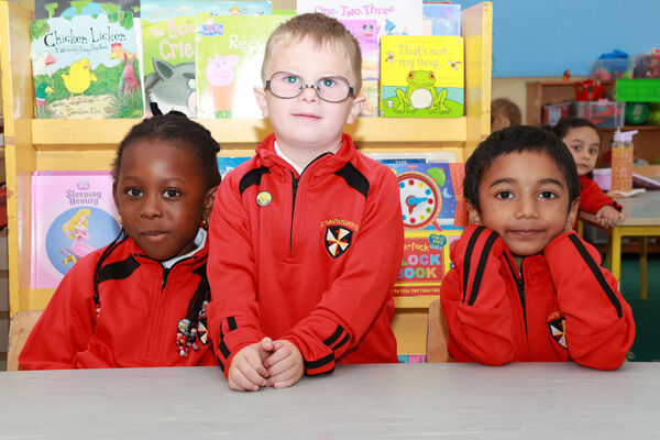  Tose, James and Amogh, who started school at St. Saviour's.