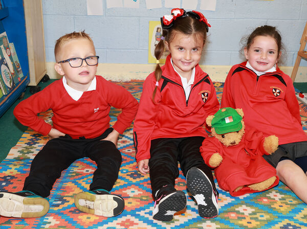  Ned, Zara and Aurora, who started school at St. Saviour's.