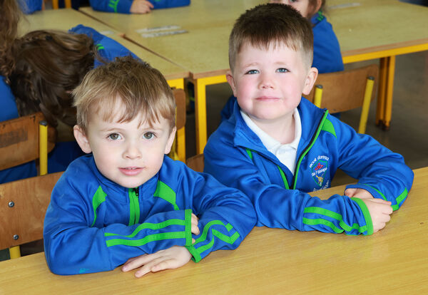  Alex and Logan, who started school at Gaelscoil Phort Láirge.