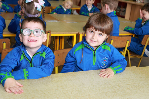  Luca and Ellen, who started school at Gaelscoil Phort Láirge.