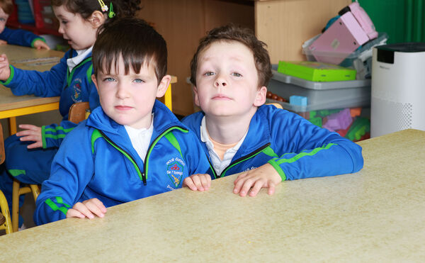  Jimmi and Archie, who started school at Gaelscoil Phort Láirge.