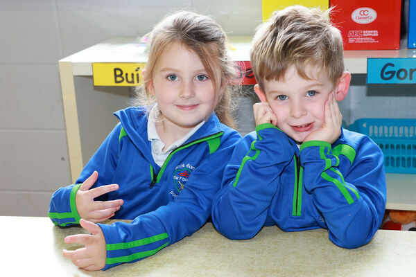  Fiadh and Charlie, who started school at Gaelscoil Phort Láirge.