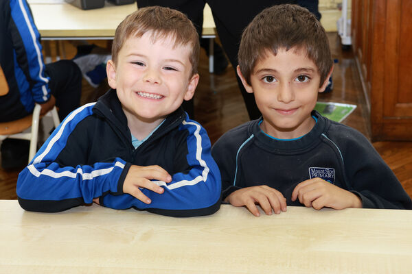  Hunter and David, who started school at Mount Sion. 