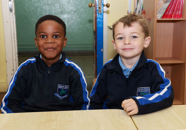  Dominion and Liam, who started school at Mount Sion.
