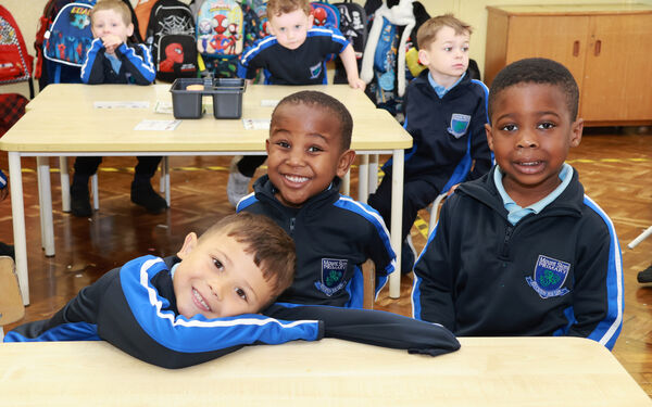  Rico, Junior and Praise, who started school at Mount Sion.