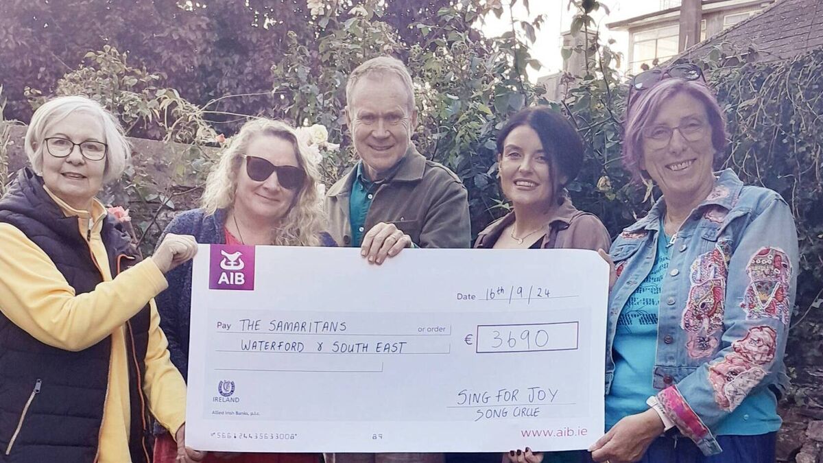 Concert proceeds support Waterford Samaritans 