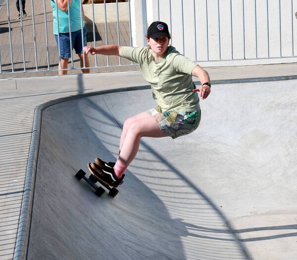 Pictured at the official opening of the new skatepark.