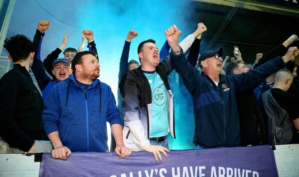 Waterford fans in fine voice during their side's league clash with St. Patrick's Athletic. 