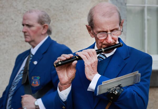 Members of the Thomas Francis Meagher band who performed at Culture Night. Photo: Joe Evans