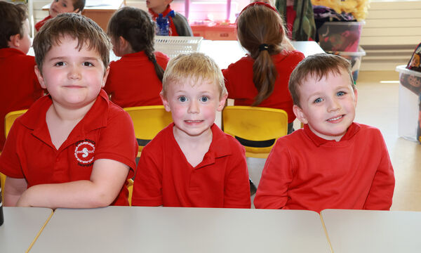 Ollie, Rodhan and Robin, who started school at Philib Barún Tramore. Ollie, Rodhan and Robin, who started school at Philib Barún Tramore.