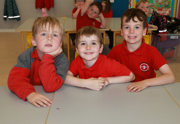 Bobbaí, Peadar and Tommaí, who started school at Gaelscoil Philib Barún. Bobbaí, Peadar and Tommaí, who started school at Gaelscoil Philib Barún.