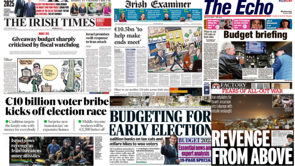 What the papers say: Wednesday's front pages