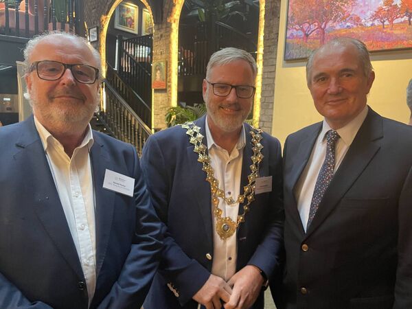 Gerald Hurley, CEO Waterford Chamber; Matt Shanahan TD and Niall Harrington, President, Waterford Chamber.