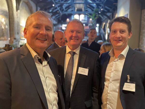 Sean McKeown, Chief Executive, Waterford City &amp; County Council pictured with Paudie Coffey and Paul Fox, Pinnacle Public Affairs.