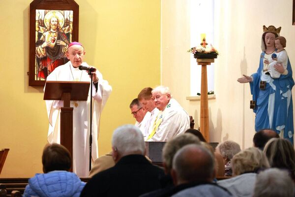 Bishop Alphonsus Cullinan, at the Bicentenary Mass of Our Lady's Church Carbally. Photo: Joe Evans Bishop Alphonsus Cullinan, at the Bicentenary Mass of Our Lady's Church Carbally. Photo: Joe Evans